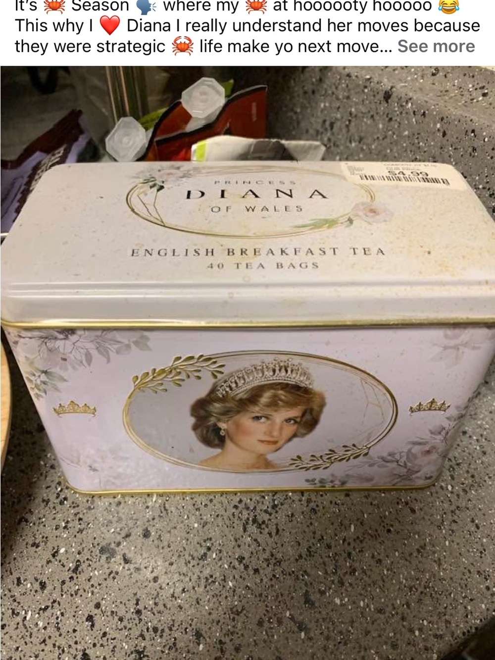 English Breakfast Tea Tin - White